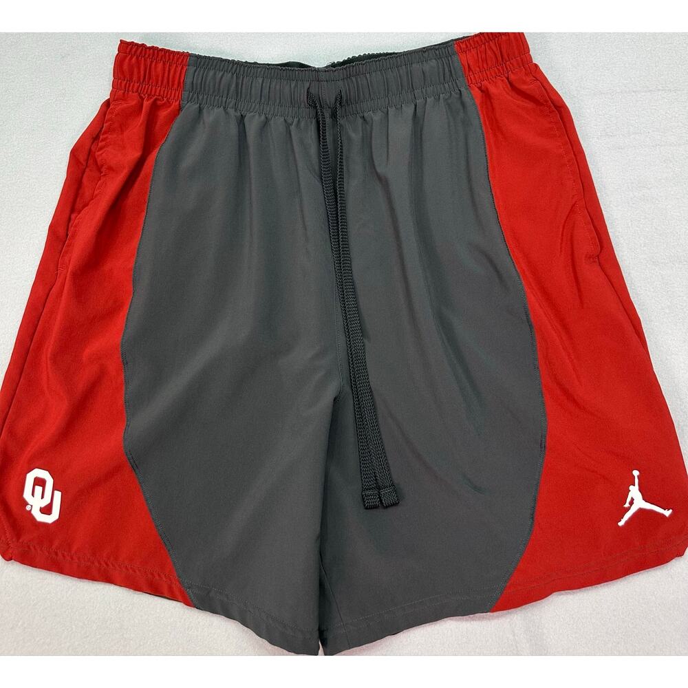 Nike Jordan Dri-FIT Oklahoma Sooners Practice Shorts Red Gray Men’s Athletic XXL - Picture 2 of 9